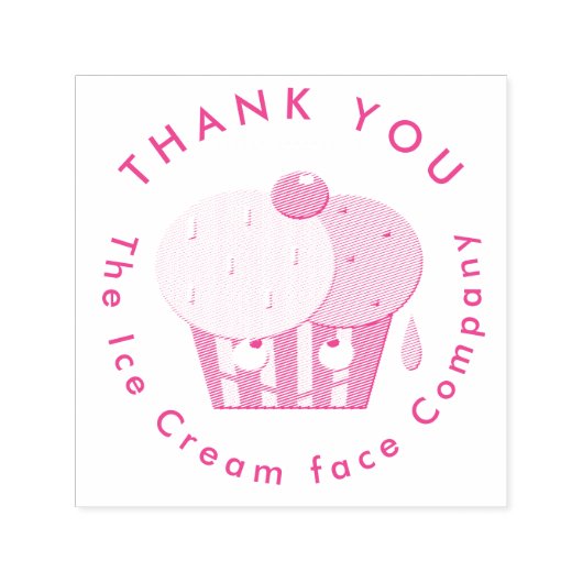 Ice cream logo design zelfinktende stempel (Design)