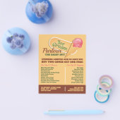 Ice Cream Logo, Ice Cream Parlor Adverteren Flyer (Enkel)