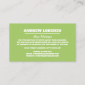 Ice Cream Logo, Ice Cream Parlor Visitekaartje (Achterkant)