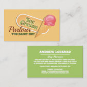 Ice Cream Logo, Ice Cream Parlor Visitekaartje (Voorkant / Achterkant)