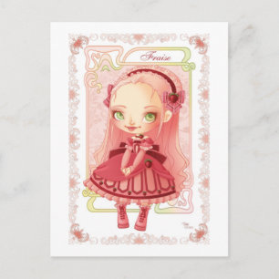 Ice Cream Lolita Fraise Briefkaart