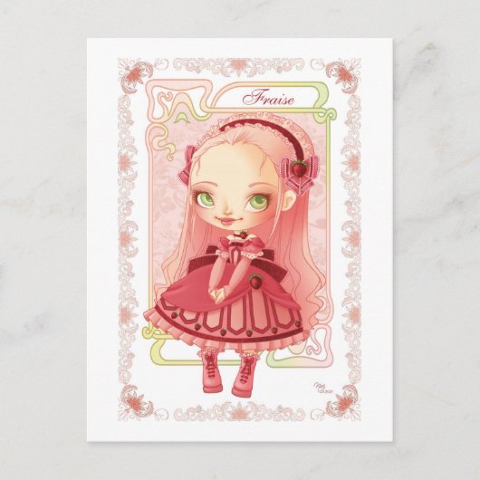 Ice Cream Lolita Fraise Briefkaart (Voorkant)