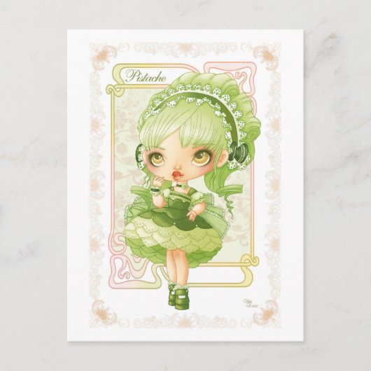 Ice Cream Lolita Pistache Briefkaart (Voorkant)