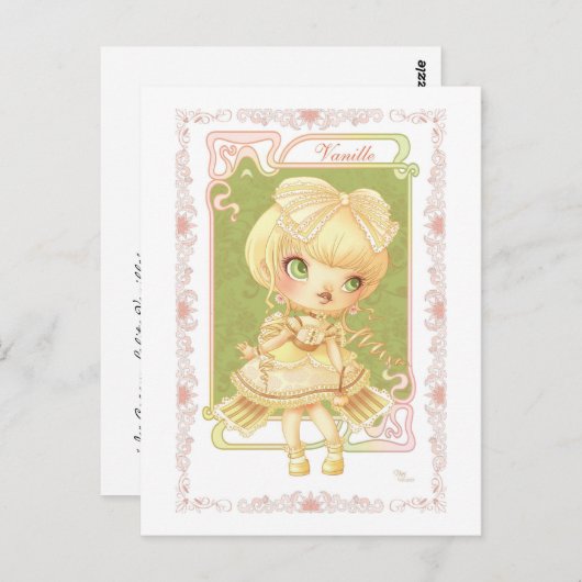 Ice Cream Lolita Vanille Briefkaart (Voorkant / Achterkant)