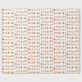 Ice Cream & Lollies Kleurrijk Koel Voedsel  Cadeaupapier (Vlak)