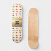 Ice Cream Lollies Monogrammed Retro Seaside Fun Persoonlijk Skateboard (Voorkant)