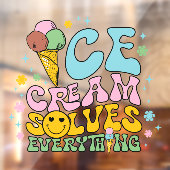 Ice Cream lost alles op Raamsticker (Vel 2)