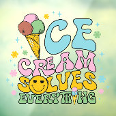 Ice Cream lost alles op Raamsticker (Vel 3)