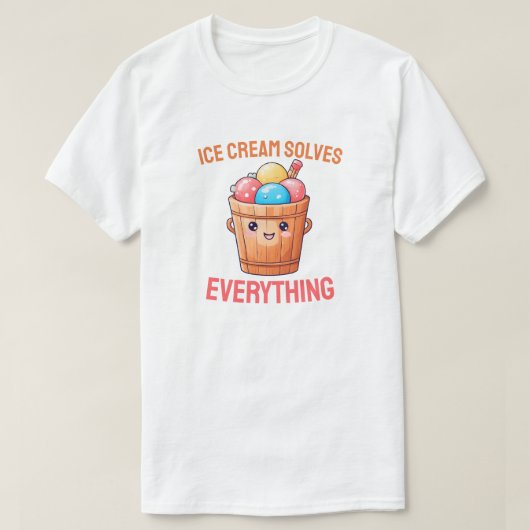 Ice Cream lost alles op T-shirt (Design voorkant)
