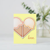Ice Cream Love Briefkaart (Staand voorkant)