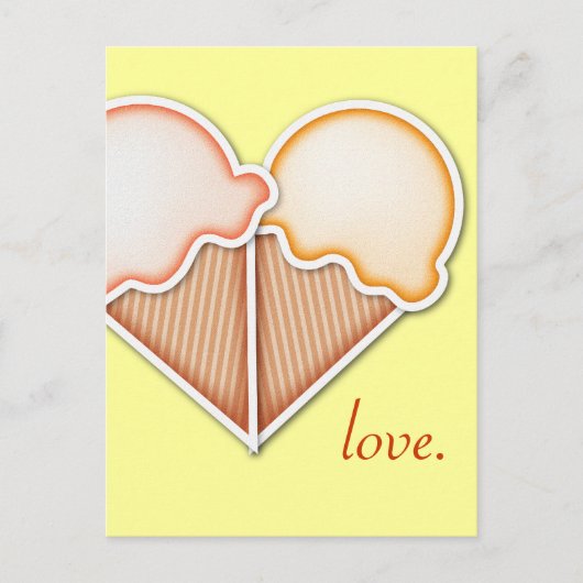 Ice Cream Love Briefkaart (Voorkant)