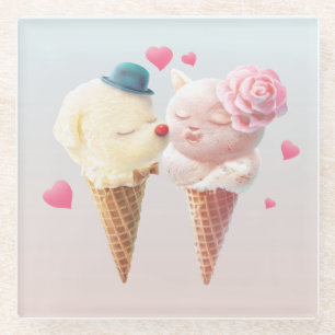 Ice Cream Love Glazen Onderzetter