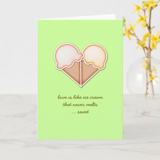 Ice Cream Love Kaart (Gele Bloem)