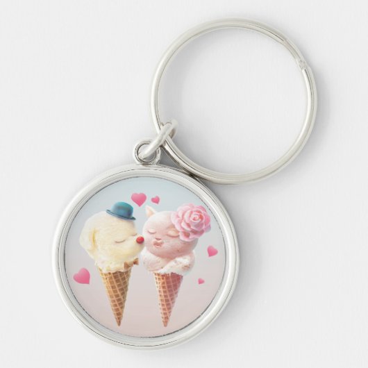 Ice Cream Love Sleutelhanger (Voorkant)