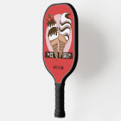 Ice Cream Lover, aangepaste naam en kleur Pickleball Paddle (Links)