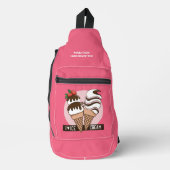Ice Cream Lover, aangepaste naam en kleur Sling Bag (Voorkant)