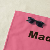 Ice Cream Lover aangepaste naam en kleurenhanddoek Strandlaken (In situ)