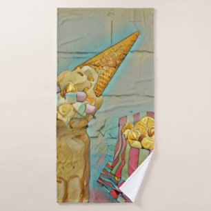 Ice cream lover gift bad handdoek