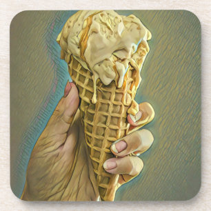 Ice cream lover gift bier onderzetter