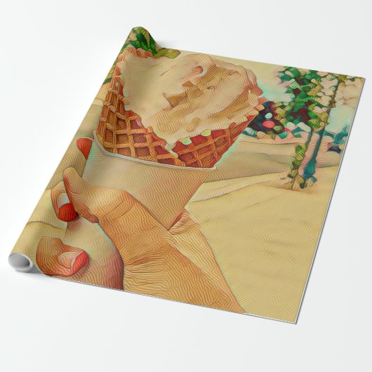 Ice cream lover gift cadeaupapier (Uitgerold)