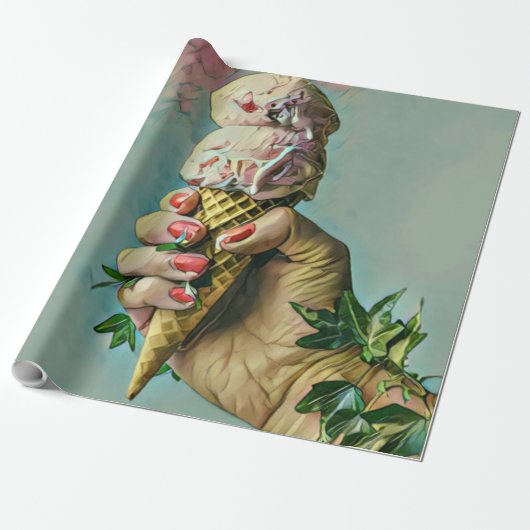 Ice cream lover gift cadeaupapier (Uitgerold)