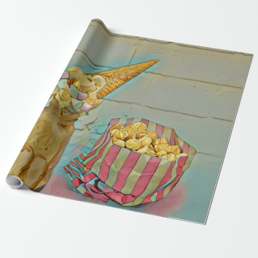 Ice cream lover gift cadeaupapier (Uitgerold)