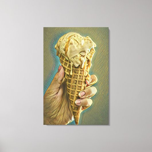 Ice cream lover gift canvas afdruk (Voorkant)