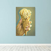 Ice cream lover gift canvas afdruk (Insitu (Houten vloer))
