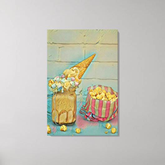 Ice cream lover gift canvas afdruk (Voorkant)