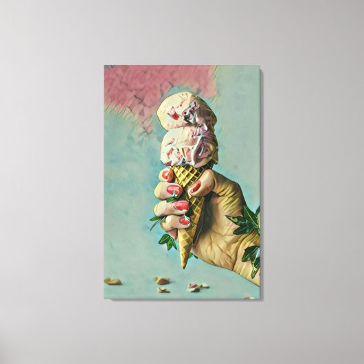 Ice cream lover gift canvas afdruk (Voorkant)