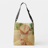 Ice cream lover gift crossbody tas (Achterkant)
