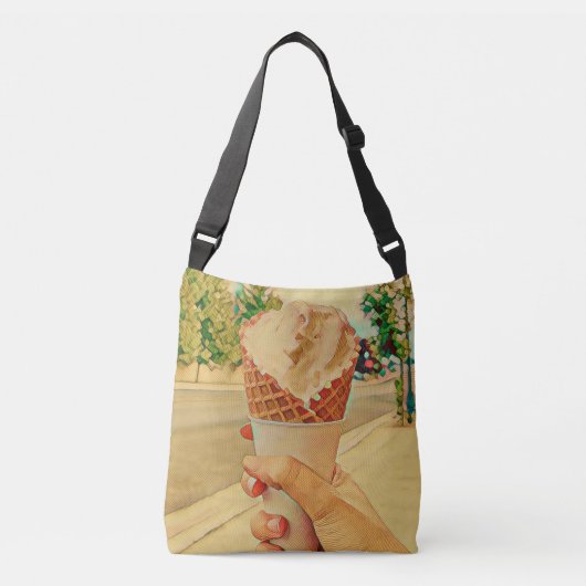 Ice cream lover gift crossbody tas (Voorkant)
