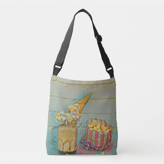 Ice cream lover gift crossbody tas (Voorkant)