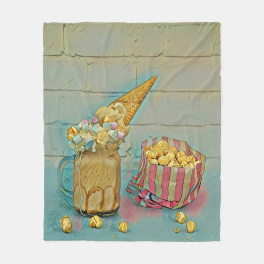 Ice cream lover gift fleece deken (Voorkant)