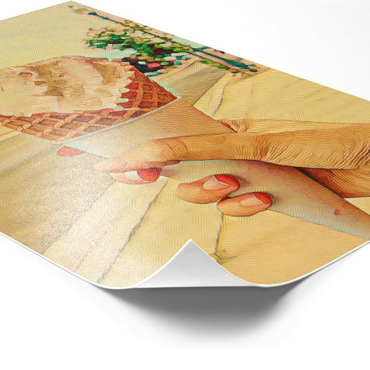 Ice cream lover gift foto afdruk (Hoek)