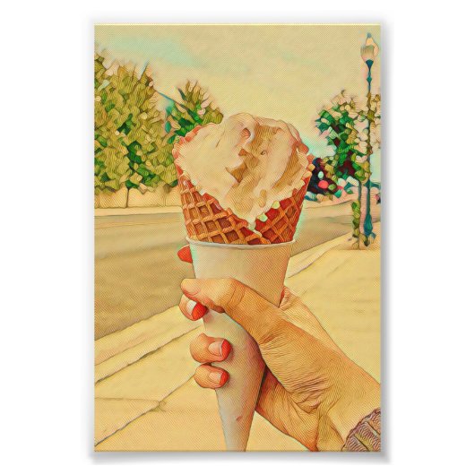Ice cream lover gift foto afdruk (Voorkant)