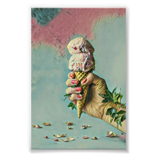 Ice cream lover gift foto afdruk (Voorkant)