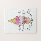 Ice Cream Lover Gift Girl heeft ijscream nodig Legpuzzel (Horizontaal)