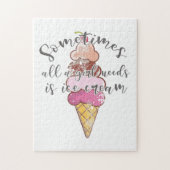 Ice Cream Lover Gift Girl heeft ijscream nodig Legpuzzel (Verticaal)
