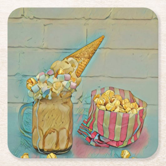 Ice cream lover gift kartonnen onderzetters (Voorkant)