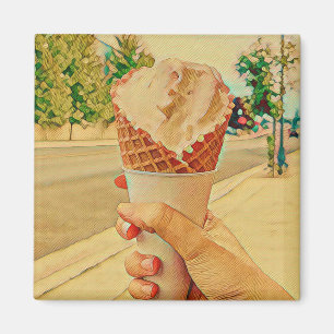 Ice cream lover gift magneet