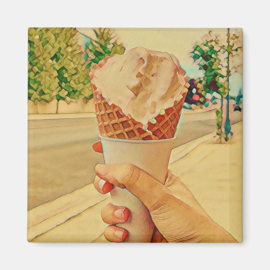 Ice cream lover gift magneet (Voorkant)
