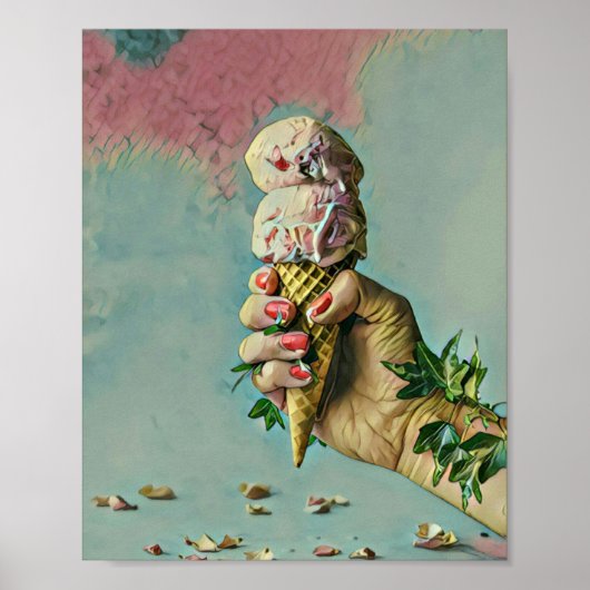 Ice cream lover gift poster (Voorkant)
