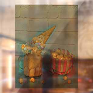 Ice cream lover gift raamsticker
