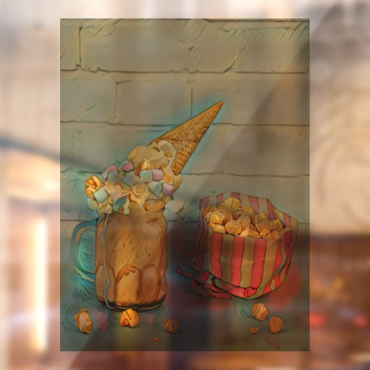 Ice cream lover gift raamsticker (Vel 2)