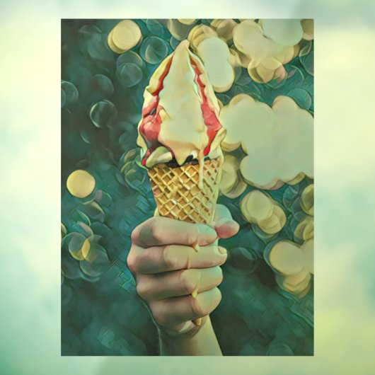 Ice cream lover gift raamsticker (Vel 3)