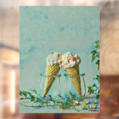 Ice cream lover gift raamsticker (Vel 2)