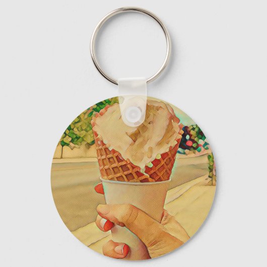 Ice cream lover gift sleutelhanger (Voorkant)