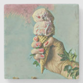 Ice cream lover gift stenen onderzetter (Voorkant)
