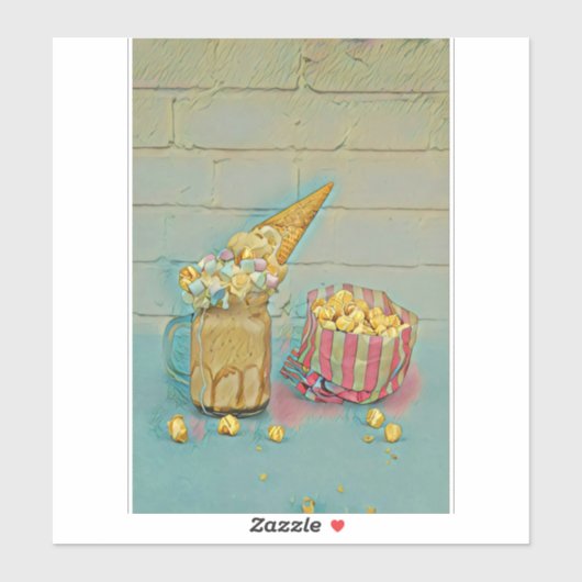 Ice cream lover gift sticker (Vel)